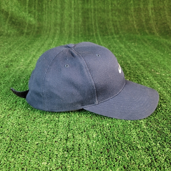 Vintage 90s Nike Swoosh Navy Blue Snapback Golf Cap/Hat - Picture 5 of 11